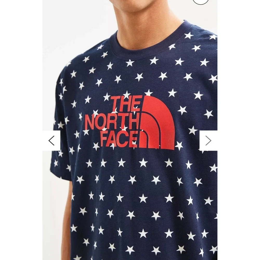 Women's medium red white and blue The North Face International Collection Tee - Picture 3 of 9